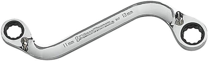 GEARWRENCH 5 Pc. 12 Pt. Reversible S-Shape Double Box Ratcheting Wrench Set, Metric - 85299