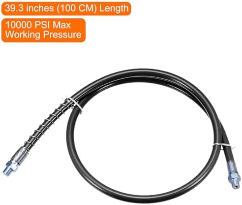 HARFINGTON Grease Gun Hose, 39.3" (100CM), 1/8NPT, Black, 10000PSI, 1 Pack