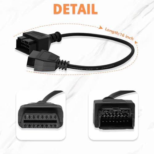 OBD1 to OBD2 Cable for KIA 20Pin to 16 Pin OBD2 Diagnostic Adapter