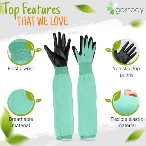Long Sleeve Gardening Gloves for Women & Men, Long Cuff Garden Gloves