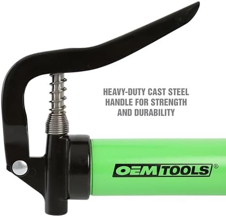 OEMTOOLS 87207 Mini Pistol Grip Grease Gun, Mini Grease Guns, Aluminum Grease Gun, Small Grease Gun, Maximum PSI of 2,900, Green