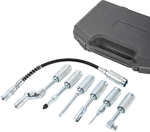 ARES 54011 7-Pc Grease Gun Accessory Set - 10,000 PSI, Universal Design