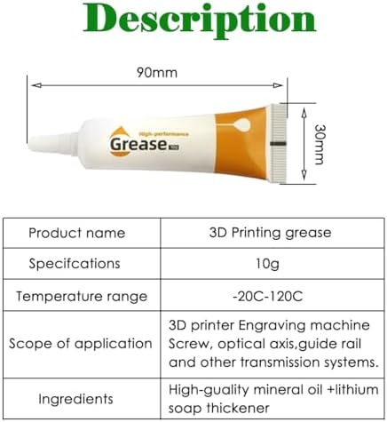 6-Pack 3D Printer Lubricant Grease for Shaft Gear Linear Guide