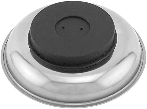 Edward Tools Round 6” Magnetic Tray - Magnetic Parts Tray for Screws, Nut, Bolts, Small Tools - Great for Mechanics, DIY - Heavy Duty Stainless Steel - Extra Strength Magnet