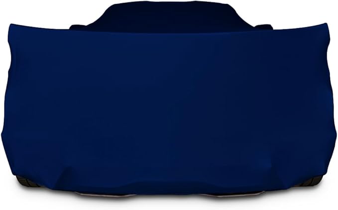 SR1 Performance USA Ultraguard Corvette Car Cover Custom Fit for C8 Corvette (2020-2026) – Indoor Stretch Satin Dust Protection, Soft Breathable Snug Fit (Dark Blue)