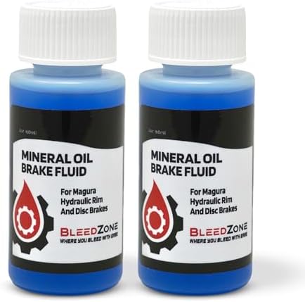 BleedZone Mineral Oil for Bike Brakes Compatible with Magura, 2-Pack 60ml