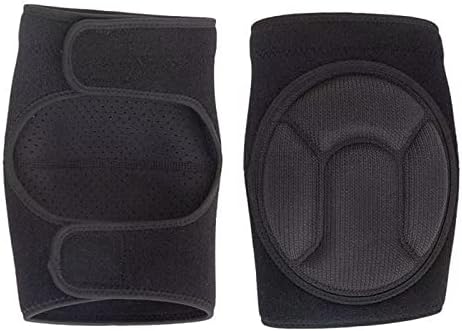 Work Knee Pads for Men Women, Foam with Adjustable Straps, Black M, 1 Pair