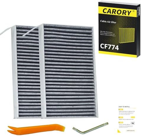 2PCS Cabin Air Filter with Activated Carbon for Tesla Model 3 (2017-2026), Model Y (2020-2026), OE# 1107681-00-A, CF12774, XC11952C, CF774