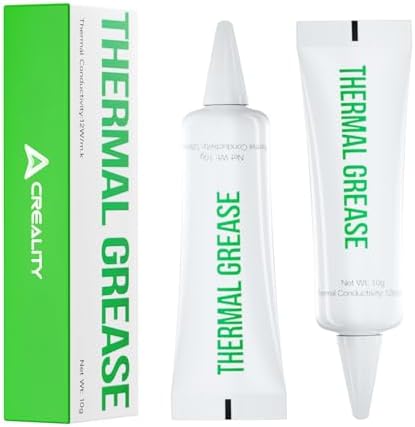 Creality 3D Printer Thermal Grease, High Thermal Conductivity, 250°C High-Temperature Resistant Paste for 3D Printer Hotend&Nozzle, Suit for All FDM 3D Printer (2Pack)