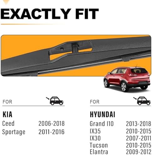 AUTOBOO 12" Rear Windshield Wiper Blade Replacement for Hyundai Tucson