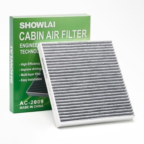 SHOWLAI Activated Carbon Cabin Air Filter Replacement for Audi A3, Q3, S3, TT, and Volkswagen GTI, Golf, Atlas, Jetta, Tiguan (2015–2025, Replaces CF11643)