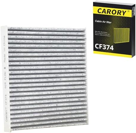 CARORY Cabin Air Filter w/Activated Carbon for Toyota Tacoma (2005-2023), Dodge Dart (2013-2016), Pontiac Vibe (2003-2008), OE# 87139-YZZ09, 88508-01010, CF10374, CF374