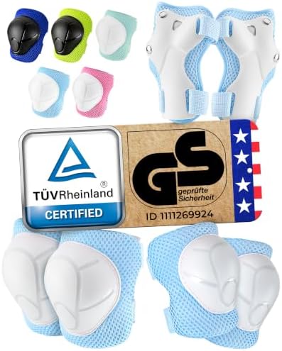 99FLIPS Knee Pads for Kids 3-12 Years [6pc] - Skating Protective Gear