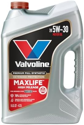 Valvoline MaxLife Extended Protection High Mileage 5W-30 Full Synthetic Motor Oil 5 Quart
