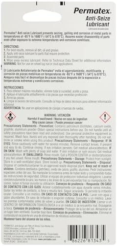 Permatex 81343 Anti-Seize Lubricant, 1 oz. Tube