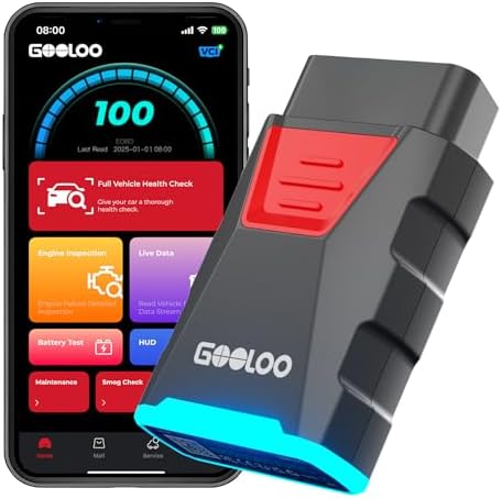 GOOLOO DS100 OBD2 Scanner Bluetooth, OBDII Car Code Reader for iOS& Android