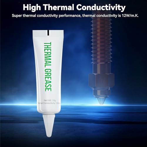 Creality Thermal Grease,High Thermal Conductivity,Non-Conductive&Non-Corrosive,Excellent Temperature Performance,Long Durability for Ender 3 V3 SE/KE/Ender 3 V3 Plus/K1 Max/K1C 3D Printer (Pack of 2)