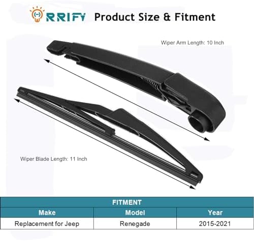 Rear Windshield Wiper Arm Blade 68256590AA for Jeep Renegade 2015-2020 Back Windshield Wiper Assembly