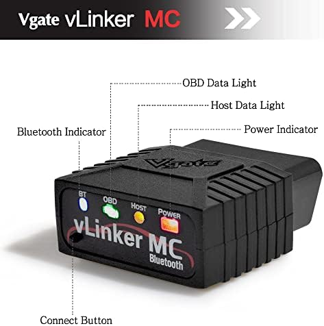Vgate vLinker MC Bluetooth OBD2 Diagnostic Scanner for Android & Windows
