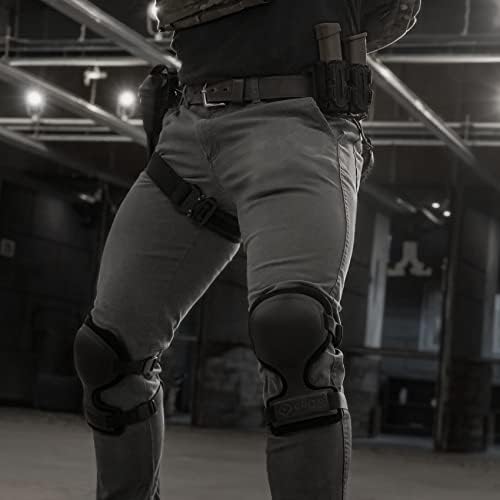 GRITR Tactical Knee Pads - Heavy Duty Professional Knee Protectors, Black