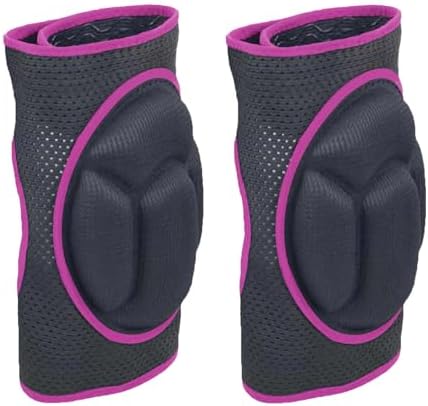 Women's Gardening Knee Pads for Work, Breathable Mesh Pad, Pink L (1 pair)