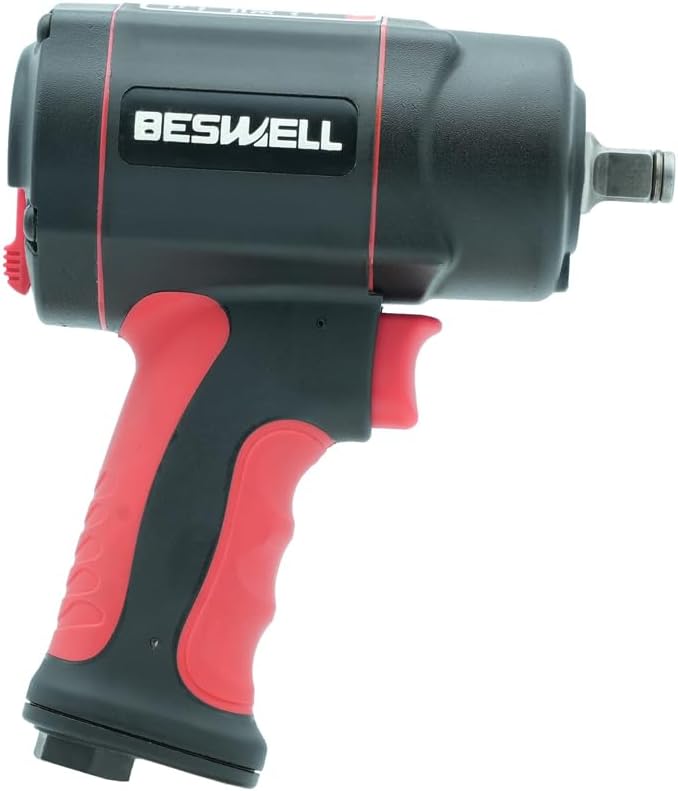 BESWELL® 1/2" Light Weight Balance Weight High Torque Air Impact Wrench with Up to Real 1033 Foot-Pounds Max Loosen Torque Output-BW-112F2N