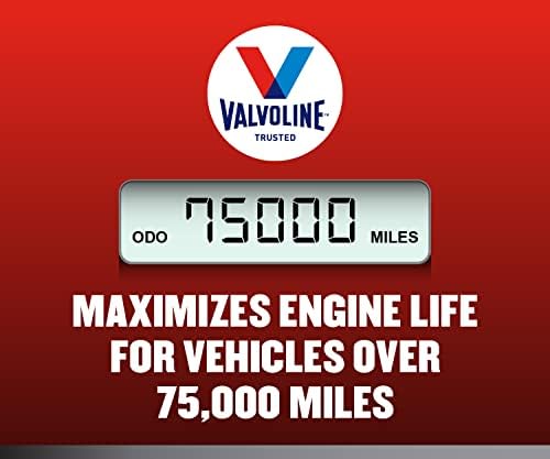 Valvoline™ Full Synthetic High Mileage with MaxLife™ Technology SAE 0W-20 Motor Oil, (Model: 852399), 5 QT (Pack of 2)