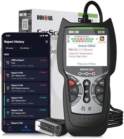 INNOVA 5310 OBD2 Scanner – ABS & SRS Code Reader, Check Engine Light Diagnostic Tool with Battery Test, Oil Reset, Live Data – Works with Most OBDII Vehicles 1996 & Newer