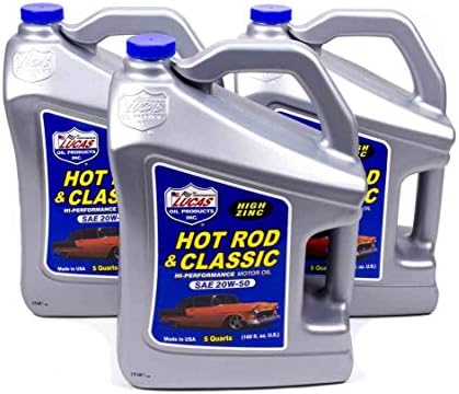 Lucas Oil 10684 Hot Rod & Classic Car SAE 20W-50 Motor Oil - 5 Quart (Pack of 3)