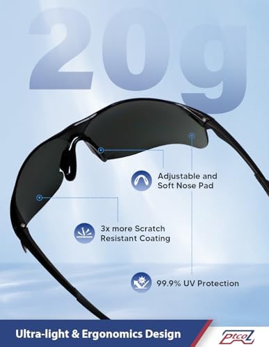 Safety Glasses 28 Pack Smoke Tinted: ANSI Z87.1 Certified Anti-Scratch Polycarbonate Lens UV Protection for Construction & Cycling, Woodworking & Lab Lightweight Sofety Nose Pad Unisex