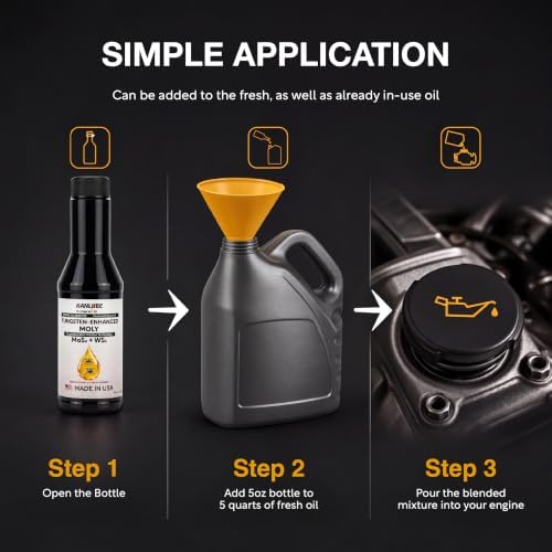 Engine Oil Additive for Car - WS₂+ MoS₂ Anti-friction Engine Treatment