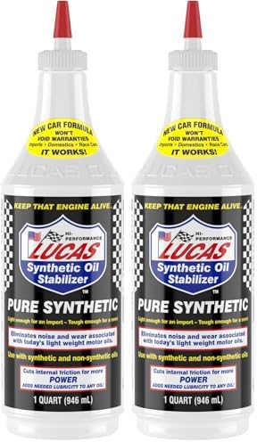Lucas Oil 10130 Pure Synthetic Oil Stabilizer - 1 Quart (Pack of 2)