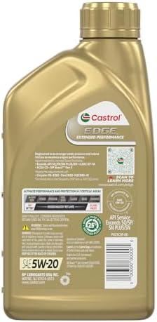 Castrol Edge Extended Performance 5W-20 Motor Oil 1 Quart, Pack of 6