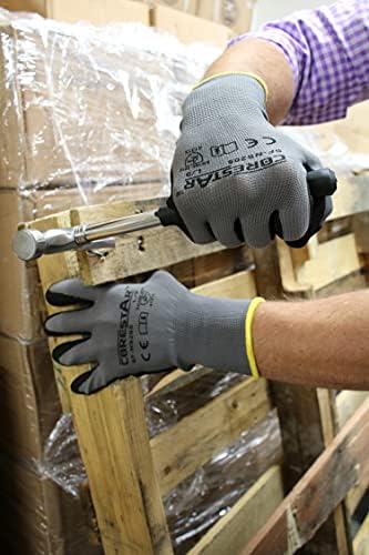 Corestar Safety Work Gloves Sandy MicroFoam Nitrile Palm Coated Seamless Nylon Micro-Foam Gloves