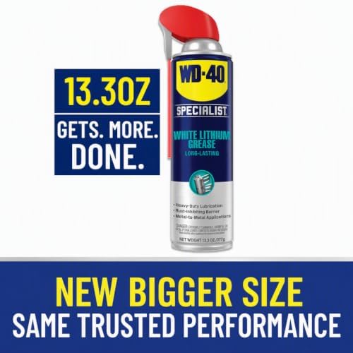 WD-40 Specialist® White Lithium Grease, New Bigger Can, 13.3 OZ [6-Pack]
