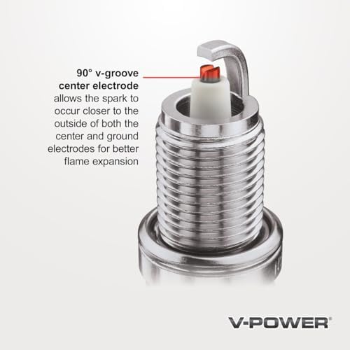 6 pc NGK V-Power Spark Plugs compatible with Jeep Liberty 3.7L V6 2002-2012