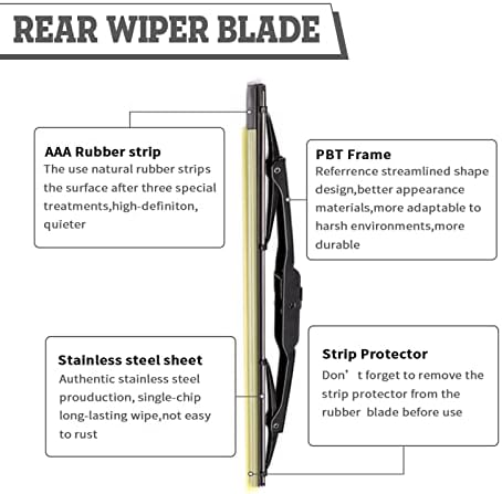 Rear Wiper Blade for Chevrolet Chevy Trax 2013-20,Jeep compass 07-16