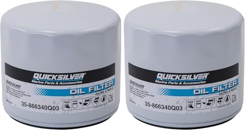 Quicksilver 866340Q03 Oil Filter for MerCruiser Sterndrive and Inboard Engines (Pack of 2)