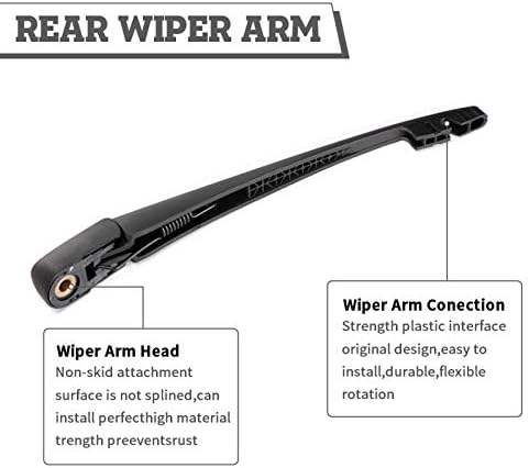 Rear Windshield Wiper Arm & Blade Assembly for Honda Pilot 2016-2022