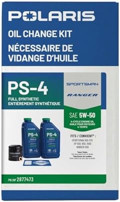 Polaris PS4 Oil Change Kit Incl Oil, Oil Filter, Drain Plug Washer, 2877473