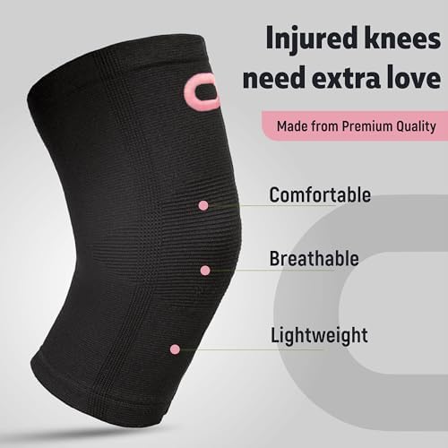 Knee Brace for Women & Men (Pair) – Knee Sleeves for Running, Workout, Weightlifting & Sports – Compression Knee Support for Knee Pain Relief, Meniscus Tear & Arthritis