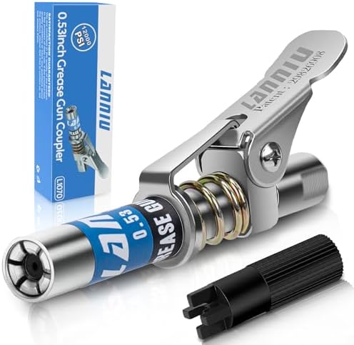 0.53" Grease Gun Coupler, Strong Locking & Quick Release Grease Gun Tips