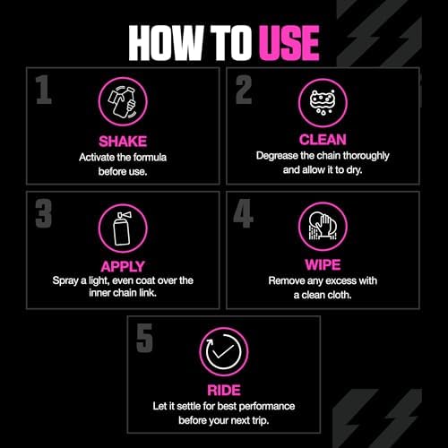 Muc-Off Motorcycle Wet Weather Chain Lube, High Performance, 400ml