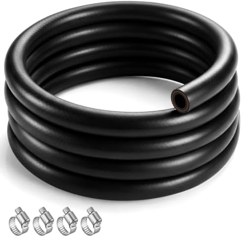 10FT 1/2" Heater Hose with 4 Clamps, EPDM Rubber Coolant Radiator Hose