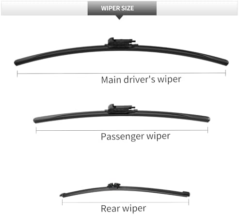 Front and Rear Windshield Wipers for Lincoln MKX 2016-2018