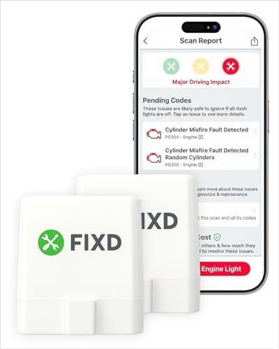 FIXD Bluetooth OBD2 Scanner - Car Diagnostic Check Engine Code Reader