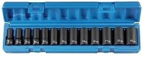 Grey Pneumatic (1213MSD) 3/8" Drive 13-Piece Semi-Deep Metric Socket Set