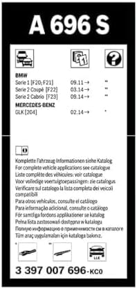 BOSCH 3397007696 AeroTwin Wiper Blade Combo Pack - Set of 2 (22" & 18")