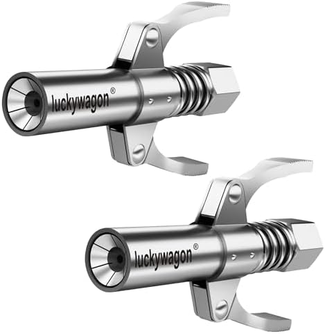 Pro Grease Gun Coupler, Grease Gun Tips, 12,000 PSI, 2-Pack