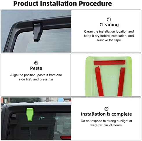 Rear Tail Door Window Hinge & Rain Wiper Nozzle Decorative Cover Fit for 2018-2025 Jeep Wrangler JL JLU(Green)
